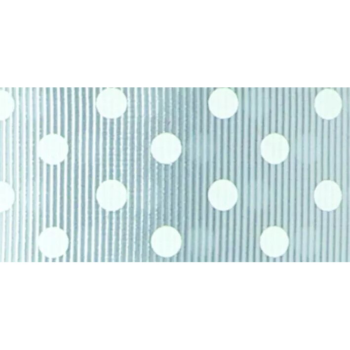 Ruban gros grain gris à pois 10mm pour décoration florale professionnelle
