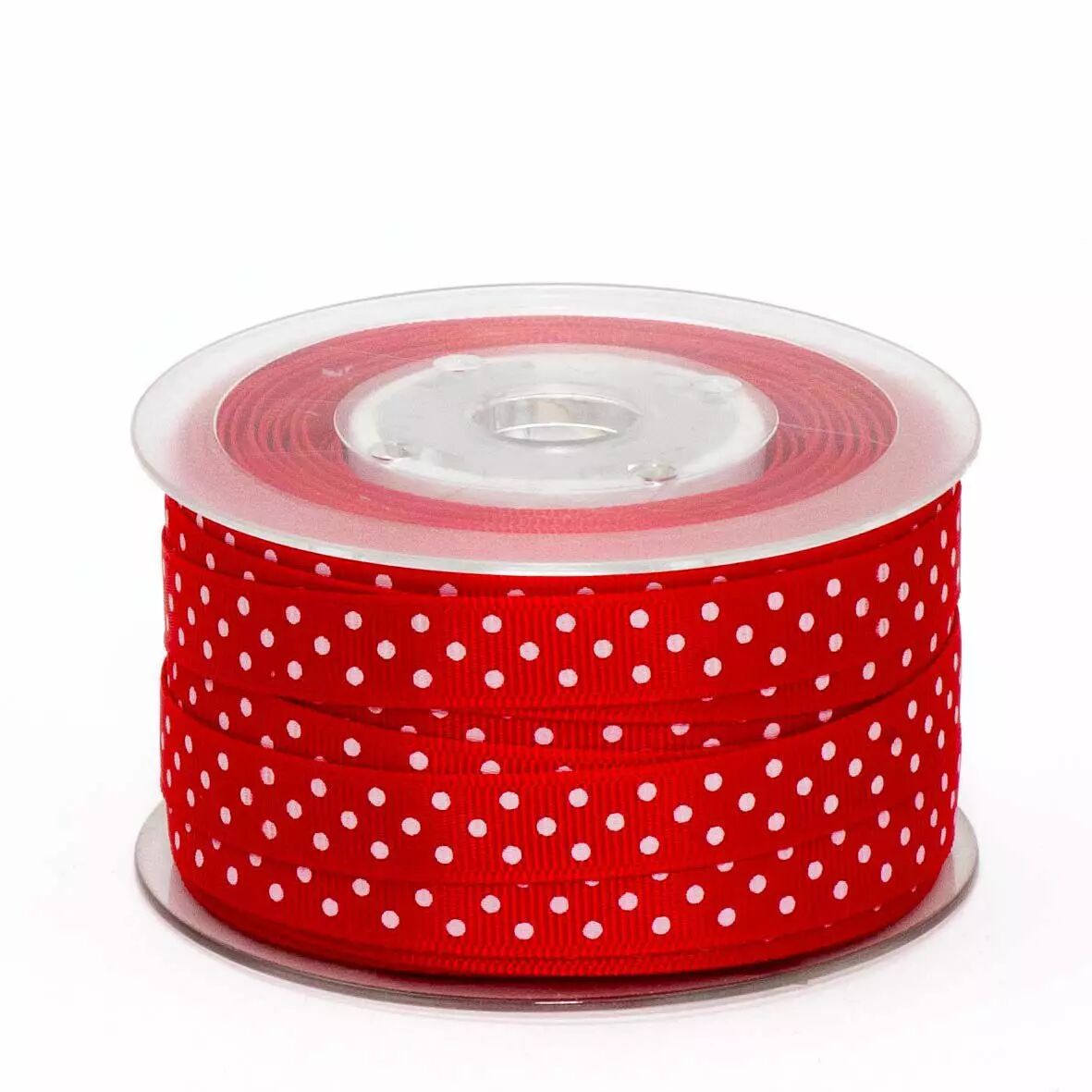 Ruban gros grain ivoire 10 mm avec motif à pois pour décoration florale et compositions de fleuriste, vue 2