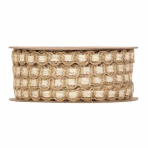 Ruban en jute naturel Maiolica 10mm pour décoration florale et compositions de fleuriste