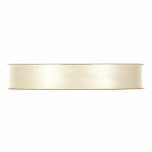 Ruban satin crème 15mm pour décoration florale et compositions de mariage