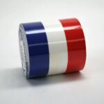 Ruban tricolore 48mm pour inscription messages de deuil sur compositions florales funéraires