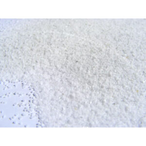 Sable décoratif blanc granulométrie fine pour compositions florales et verreries transparentes fleuriste