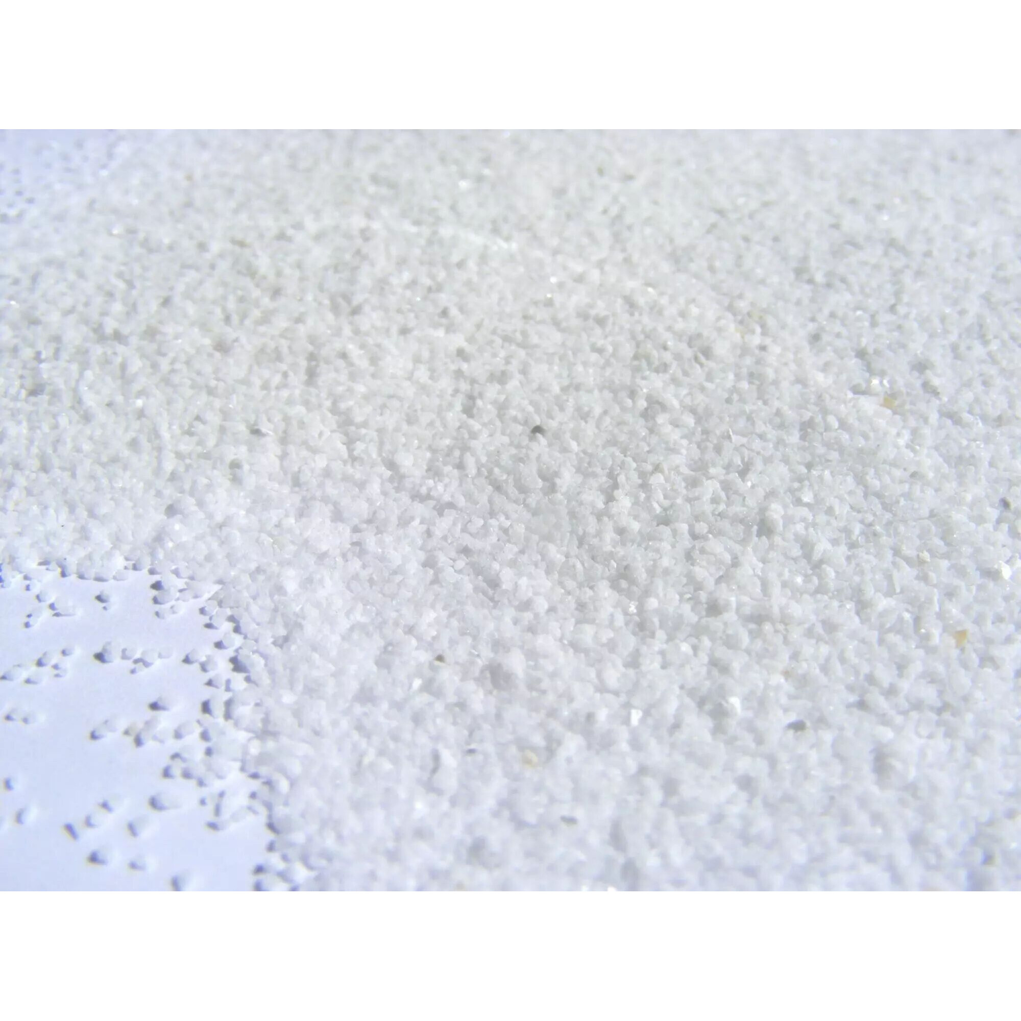 Sable décoratif blanc granulométrie fine pour compositions florales et verreries transparentes fleuriste