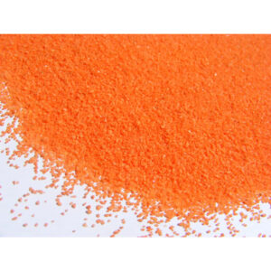 Sable décoratif orange granulométrie fine 0,4-0,7mm GHISI WALTER en seau 5 litres pour compositions florales et décoration de vases transparents