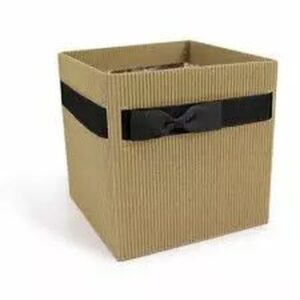 Sac carton Simply bicolore naturel et noir pour fleuriste avec intérieur plastifié