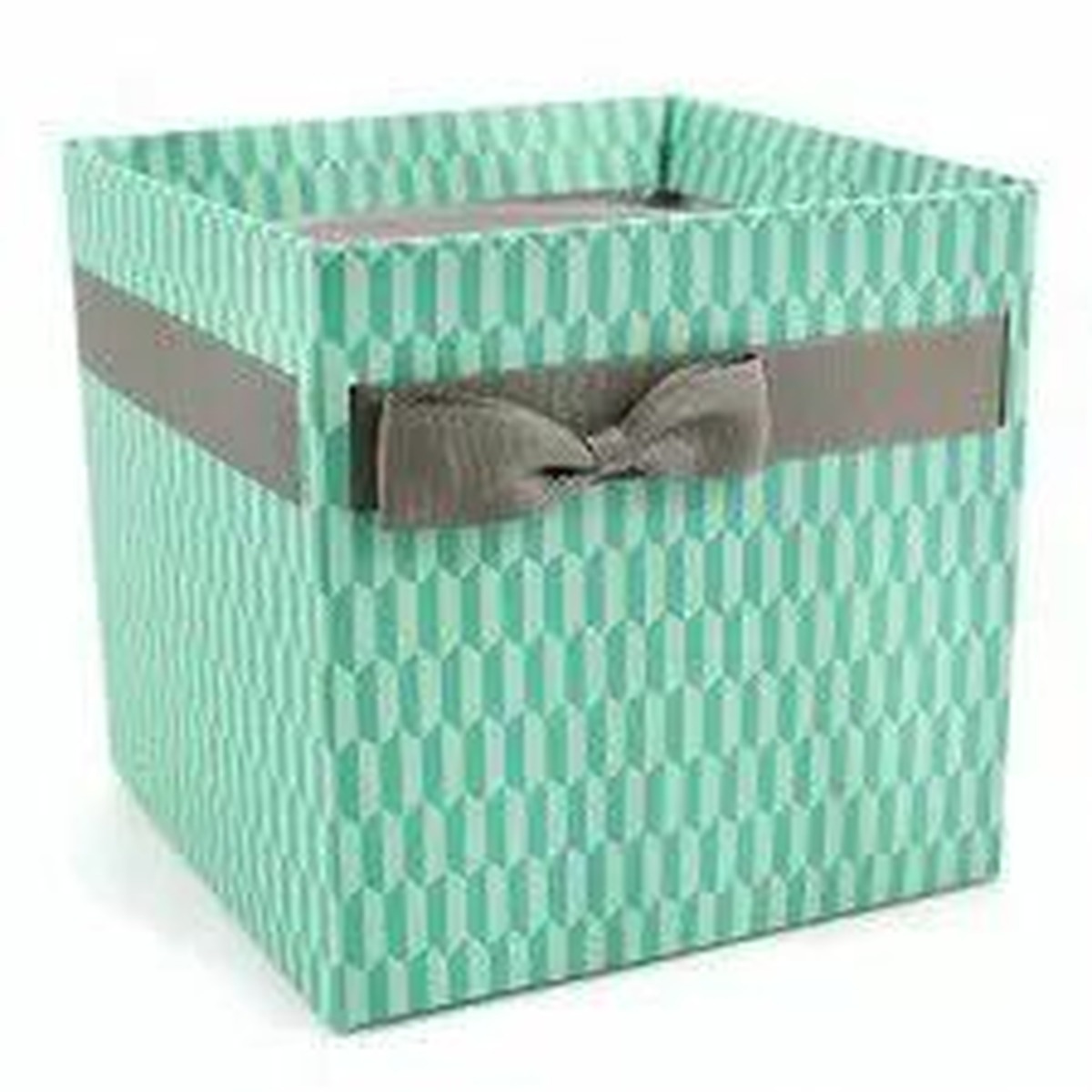 Sac carton Simply vert pastel et gris pour emballage floral professionnel