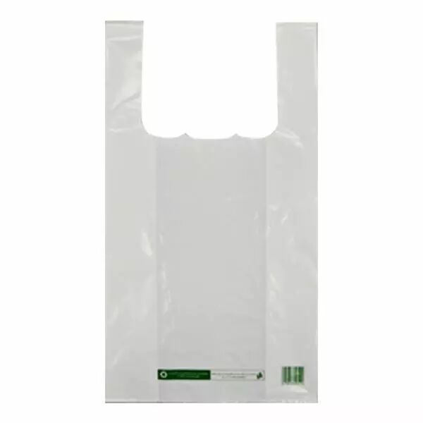 Sac plastique blanc à bretelles pour fleuriste, transport chrysanthèmes et plantes en pot