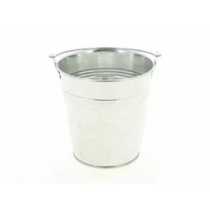 Seau en zinc naturel avec anse pour compositions florales professionnelles 10,5 cm PONCHON IMPORTS