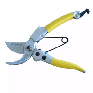 Sécateur professionnel Oasis 18 cm en acier japonais pour fleuriste et art floral