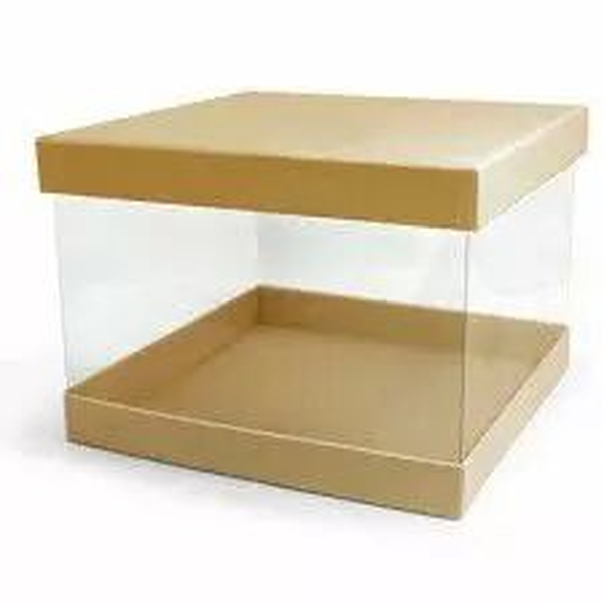 Set de 2 boîtes à chapeau carrées naturel pour fleuriste format 18 et 21 cm