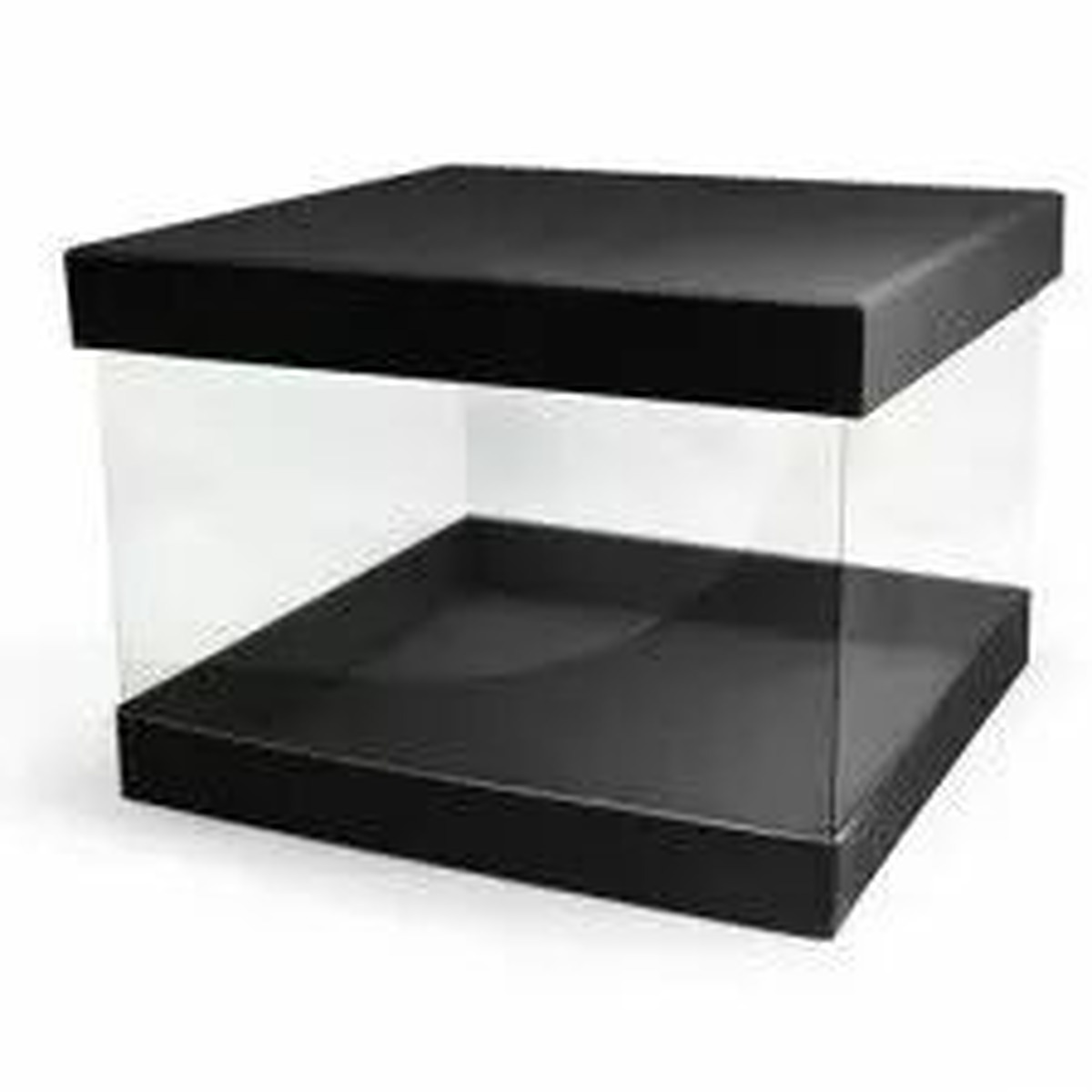 Set de 2 boîtes à chapeau carrées noires Pandore pour compositions florales professionnelles