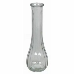 Soliflore en verre transparent FLORAN BV hauteur 21,5 cm pour compositions florales professionnelles