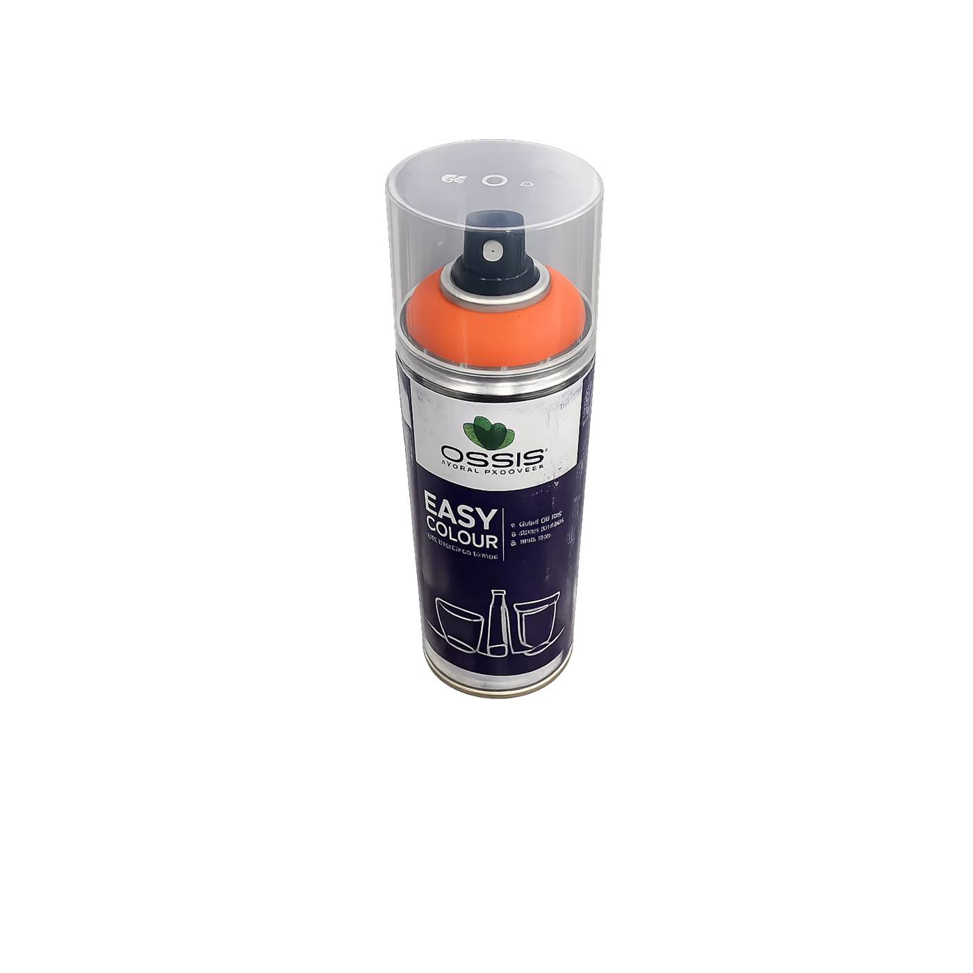 Bombe spray colle OASIS Easy Color 400ml orange pour fixation paillettes et neige artificielle en art floral