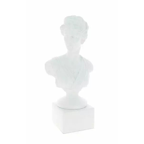 Statue décorative en polyrésine blanche 50 cm pour composition florale et décoration fleuriste