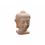 Tête de Bouddha décorative en terracotta 39cm pour compositions florales et décoration florale zen