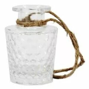 Vase bouteille en verre transparent avec corde décorative pour compositions florales fleuristes