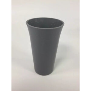 Vase plastique rigide anthracite diamètre 7,5 cm hauteur 14 cm pour compositions florales professionnelles