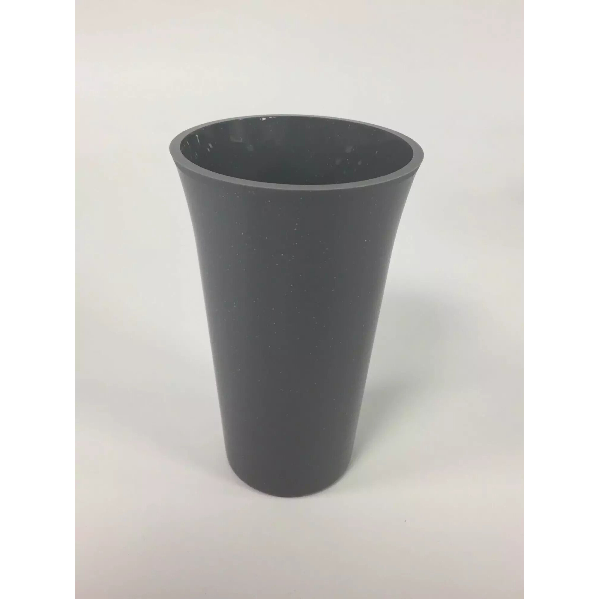 Vase plastique rigide anthracite diamètre 7,5 cm hauteur 14 cm pour compositions florales professionnelles