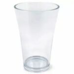 Vase transparent Plexi Fizzy en plastique incassable pour compositions florales professionnelles