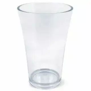 Vase transparent Plexi Fizzy CLAYRTON'S en plastique incassable pour compositions florales professionnelles