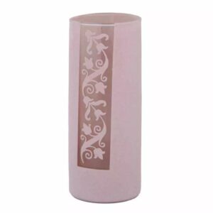 Vase cylindrique en verre avec habillage feutrine rose Maia pour compositions florales professionnelles