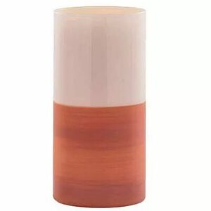 Vase cylindrique en verre bi-ton crème Melissa 10x15 cm pour compositions florales professionnelles