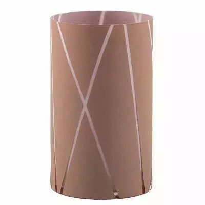Vase cylindrique en verre bi-ton taupe et rose Ortensia pour fleuriste, diamètre 10 cm hauteur 25 cm