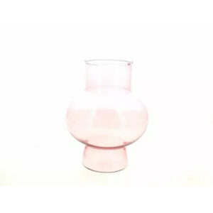 Vase en verre rose cylindrique D13,5 H18 cm pour compositions florales et bouquets de fleuriste