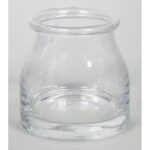 Vase en verre transparent motif ruche D10 H15 cm pour compositions florales professionnelles