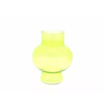 Vase en verre vert anis 13,5 cm de diamètre pour compositions florales professionnelles