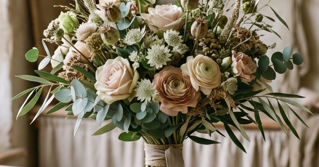 Bouquet rond termine sur un etabli range, epreuves et resultats du CAP fleuriste