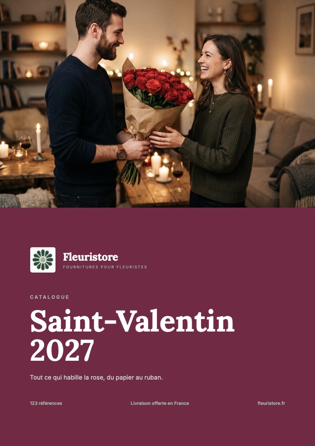 Couverture du catalogue Saint-Valentin 2027 de Fleuristore