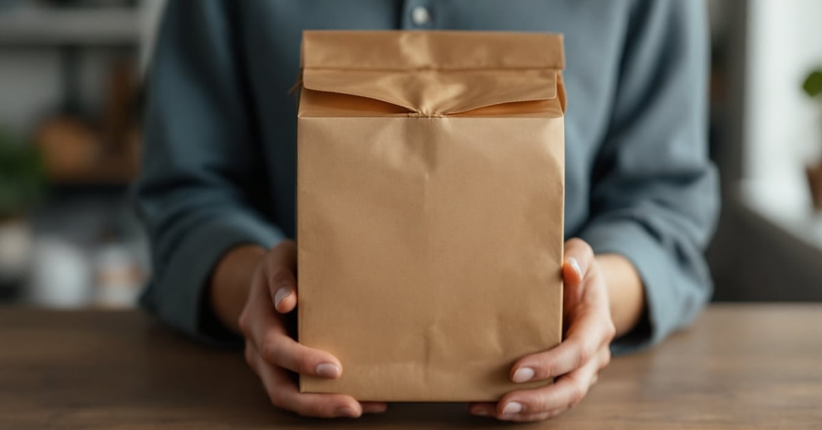 Emballage bouquet kraft : fleurs enveloppées dans du papier kraft brun façon fleuriste boutique