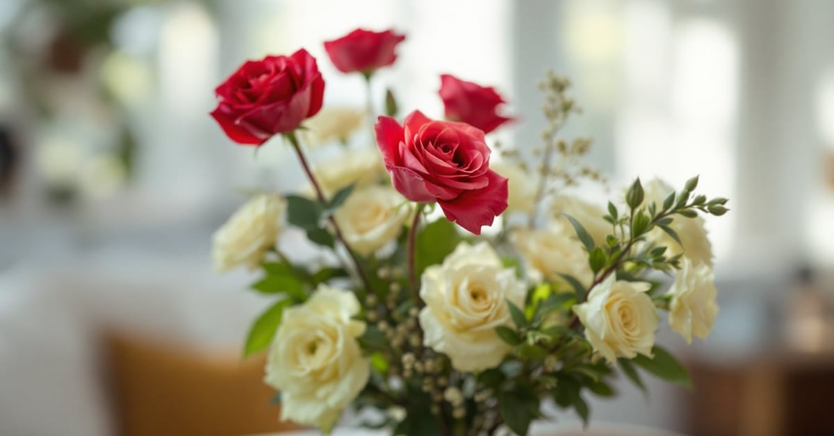 Mains nouant un ruban de satin sur un bouquet de fleurs fraîches – technique en trois gestes