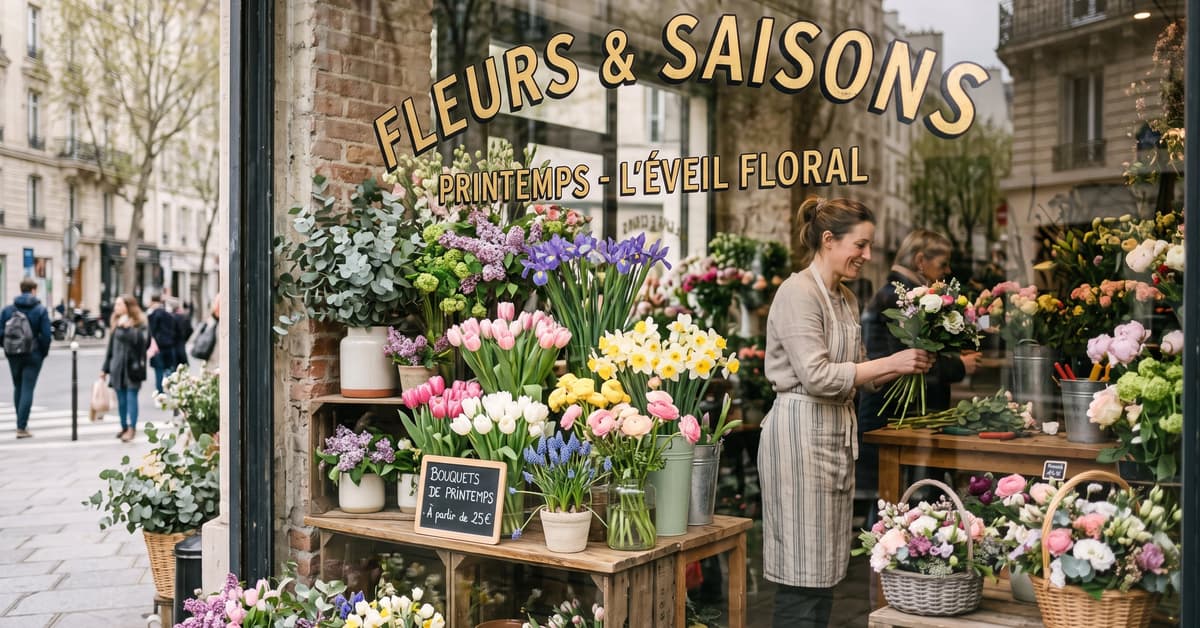 Vitrine de fleuriste : la renouveler au fil des saisons - vitrine fleuriste