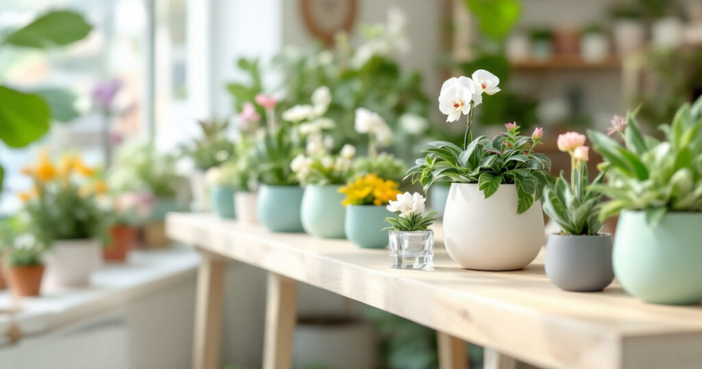 Cache-pots en plastique