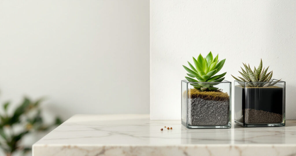 Cache-pots en verre