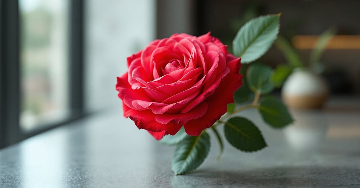 Rose rose en fleur aux pétales délicats, symbole de douceur et d'élégance florale