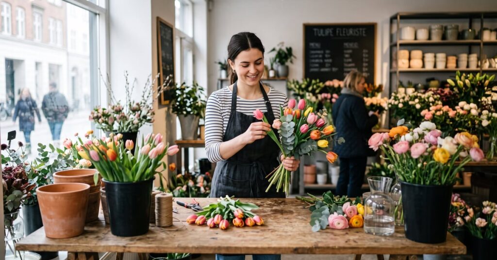 Tulipes fleuristes aux pétales éclatants, variétés colorées pour bouquets et compositions florales