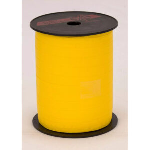 Bobine de bolduc mat jaune 10 mm pour fermer les bouquets de printemps de fleuriste