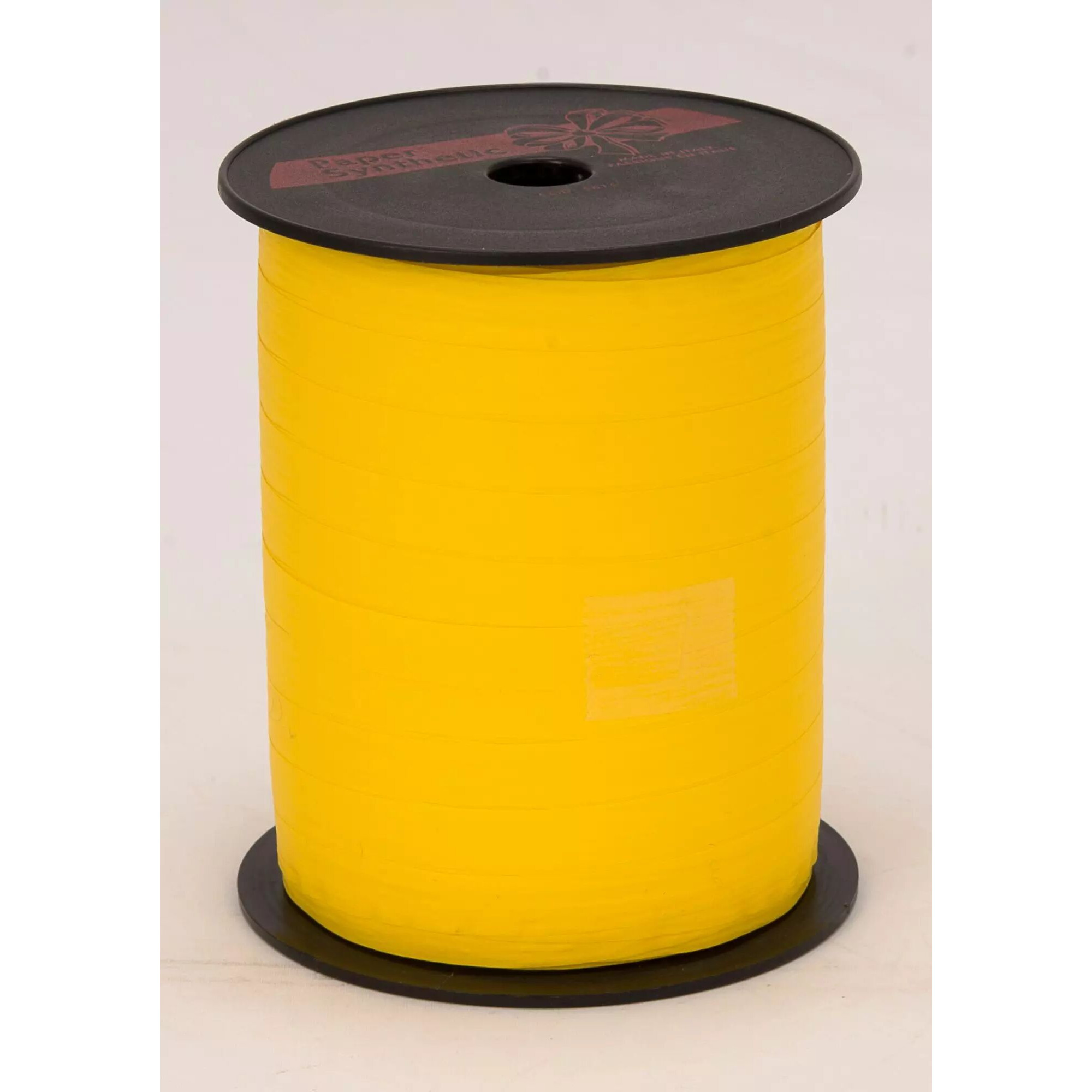 Bobine de bolduc mat jaune 10 mm pour fermer les bouquets de printemps de fleuriste