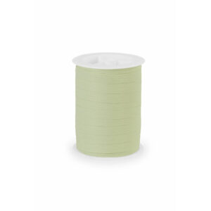 Bobine de bolduc mat vert sauge en 10 mm pour fermer bouquets et emballages de fleuriste