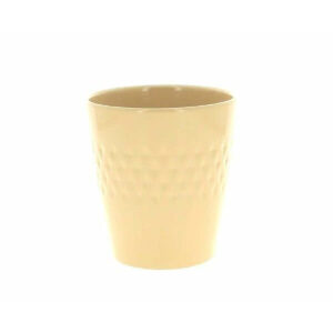 Cache-pot pour orchidée en céramique beige brillante à relief pointes de diamant, contenant de fleuriste