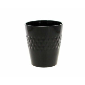 Cache-pot pour orchidée en céramique noire laquée à relief pointes de diamant, contenant de fleuriste