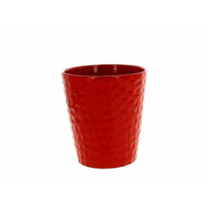 Cache-pot pour orchidée rouge vif à relief martelé pour présentation de plantes chez le fleuriste