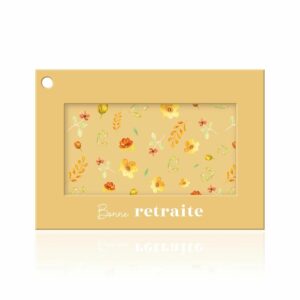 Carte de vœux Bonne retraite jaune moutarde à petites fleurs aquarelle pour bouquets de fleuriste