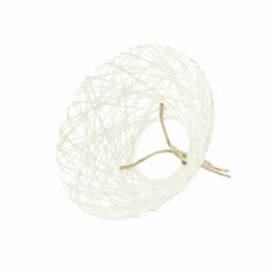 Collerette ronde en papier entrelacé blanc pour bouquets de mariée et de cérémonie de fleuriste