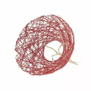 Collerette ronde en papier entrelacé rouge pour bouquets de Saint-Valentin de fleuriste