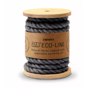 Bobine en bois de corde de jute torsadée gris anthracite pour décor floral