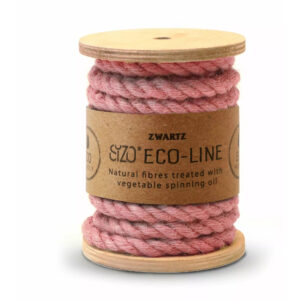 Bobine en bois de corde de jute torsadée rose pour décor de mariage et centre de table